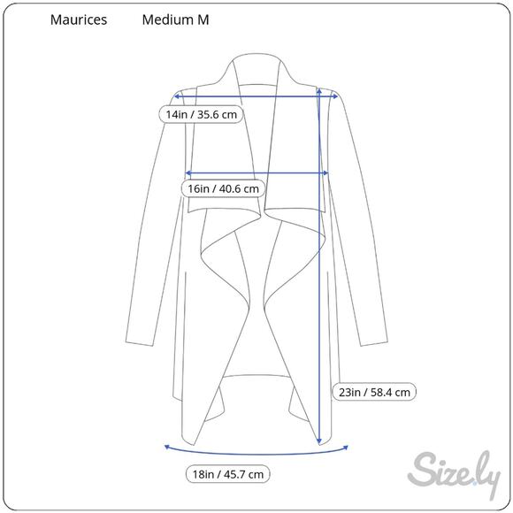 MAURICES Brown Faux Fur Knit Waterfall Open Front Cardigan Vest Womens Medium M - Picture 2 of 11